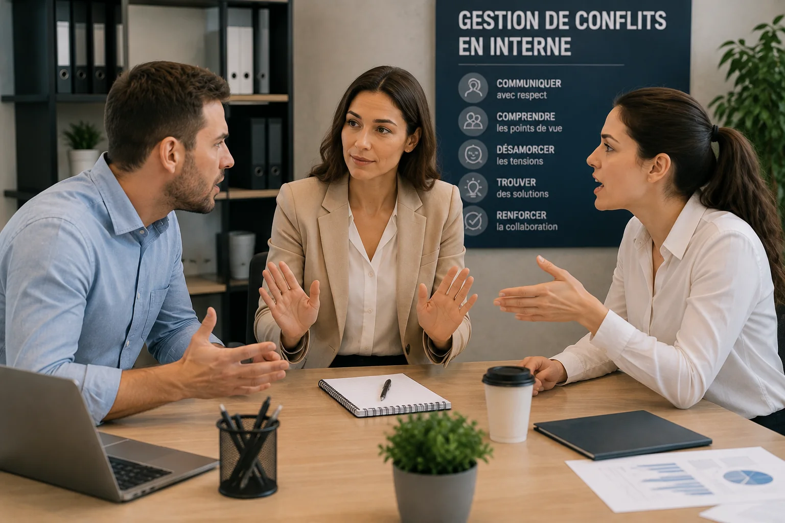 Médiation professionnelle lors d’un conflit interne en entreprise